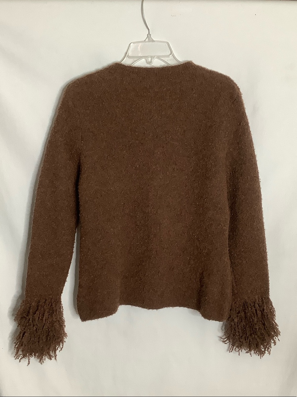 ASTR Brown Fringe-Cuff Button Cardigan Size L - Picture 10 of 16